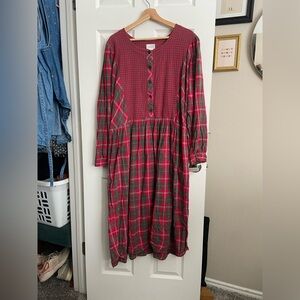 Adonna Plaid Flannel Dress